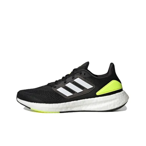 Adidas Pureboost 22 Устойчивые к истиранию Низкие Беговые кроссовки Мужские Черные Желтые