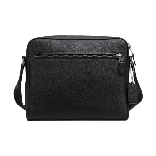 COACH Metropolitan Кожа Camera Сумка Сумка через плечо Сумка на плечо Мужская Черная