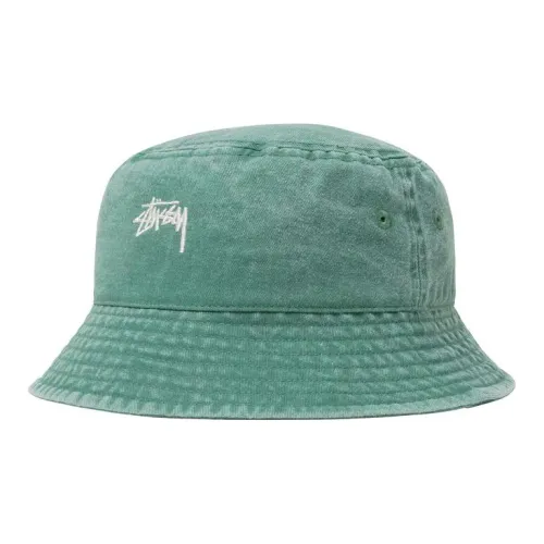 Stussy Cotton Bucket Hats Зеленый Унисекс