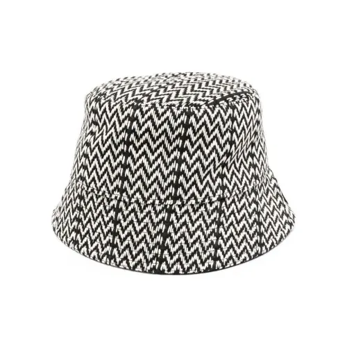 Lanvin Cotton Bucket Hats Белый/Черный Унисекс