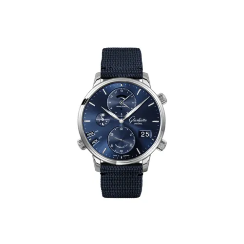 Glashütte Original Автоматический Механический Часы Мужские SENATOR 44 мм Синий