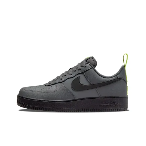 Nike Air Force 1 'GREY Черный' Slip-resistant Abrasion-resistant Lightweight Low Top Skateboard Shoes Men's Black Найк Эйр Форс 1 'GREY Черный' Противоскользящие Устойчивые к истиранию Легкие Низкие Кроссовки для скейтбординга Мужские Черные
