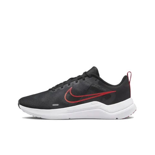 Nike Downshifter 12 Амортизирующие шоки противоскользящие устойчивые к истиранию низкий топ кроссовки для бега на длинные дистанции мужские черные красные