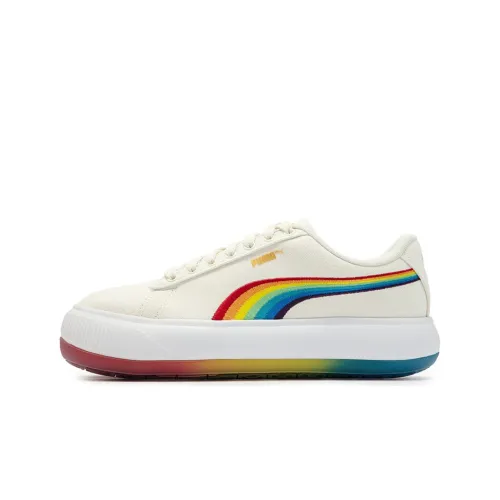 PUMA Suede Series Mayu Prism Low Топ Скейтборд Кроссовки Женские Экрю