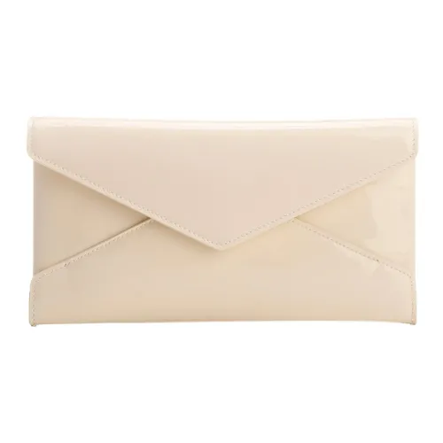 SAINT LAURENT Кожа Конверт Сумка Клатч Женская Экрю