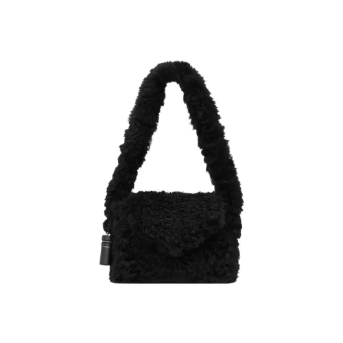 SAINT LAURENT Shearling Crossbody Bag Shoulder Bag Men's Black