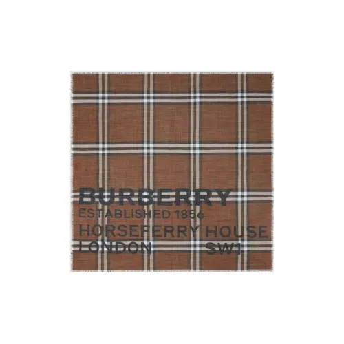 Burberry Вязаные шарфы Цвет береза темно-коричневый унисекс