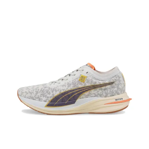 FIRST MILE X PUMA Deviate NITRO Low Топ Беговые кроссовки Женские Серый Оранжевый
