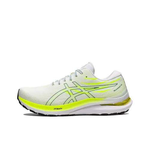 Asics Gel KAYANO 29 Low Top Марафон Беговые кроссовки Женские Белые Неоново-желтые