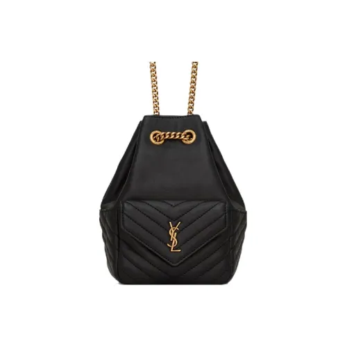 SAINT LAURENT Sheepskin Bucket Bag Crossbody Bag Mini Women's Black SAINT LAURENT Овчина Ведро Сумка Сумка через плечо Мини Женская Черная