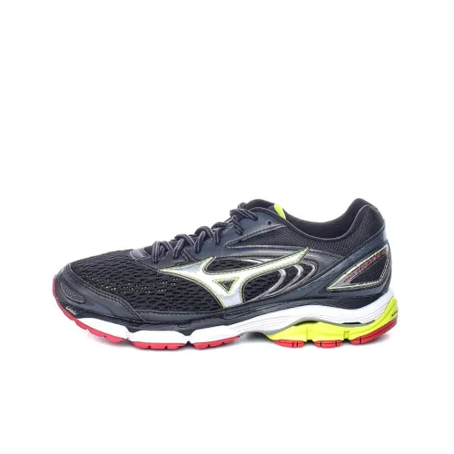 Mizuno Wave Inspire 13 Противоскользящие устойчивые к истиранию низкий топ беговые кроссовки черный серебряный