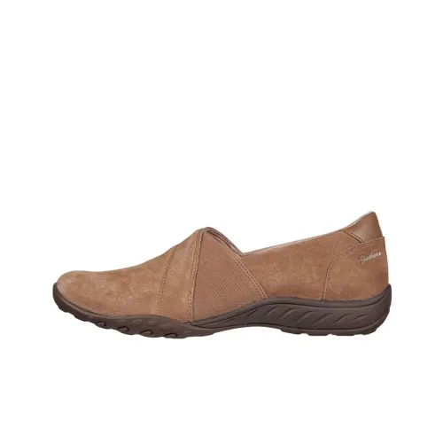 Skechers Relaxed Fit Breathe Easy Low Топ Повседневная обувь Женская Коричневая