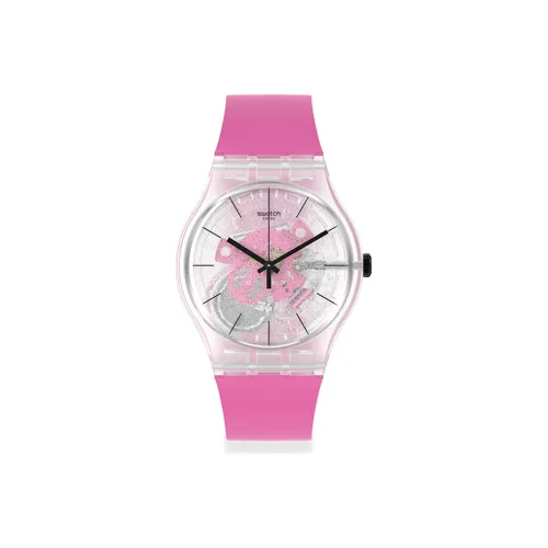 Swatch Quartz Механизм Унисекс Часы 41 мм Черепный циферблат Биоматериал Корпус Часы Силиконовый ремешок