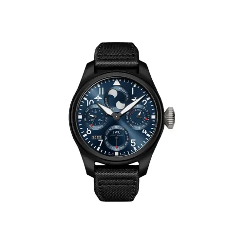 IWC Автоматический Механический Часы Мужской Pilot Collection 46,5 мм Синий