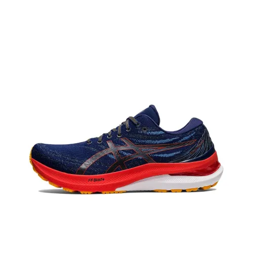 Asics Gel KAYANO 29 Low Топ Беговые кроссовки Мужской Морской синий Апельсин 4E Ширина