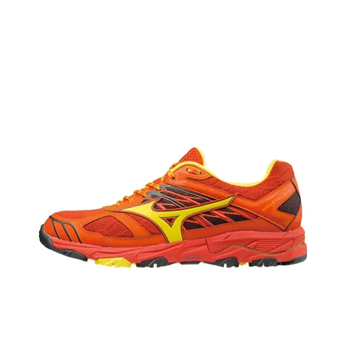 Mizuno Wave Mujin 4 Амортизаторы Slip-resistant устойчивые к истиранию низкий топ беговые кроссовки цвет оранжевый