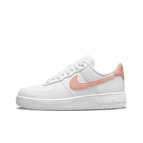 Nike Air Force 1 Slip Resistant Abrasion Resistant Легкий Низкий Топ Скейтбординг Кроссовки Женские Белые Розовые