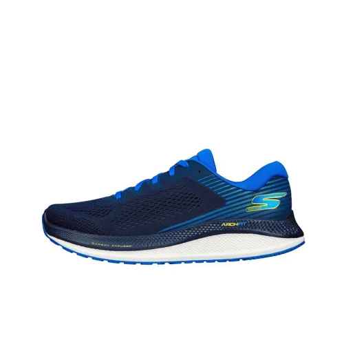 Skechers GO Run Persistence Амортизация Износостойкий Низкий Топ Беговые кроссовки Мужские Синие