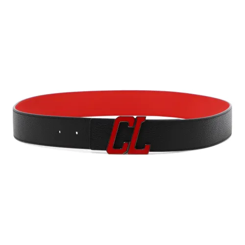 Christian Louboutin Кожаные ремни Черный/Красный Мужской