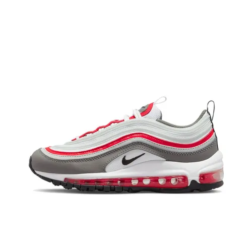Nike Air Max 97 Low Топ Air Cushion Повседневные Беговые Кроссовки Женские Белые Серые Красные