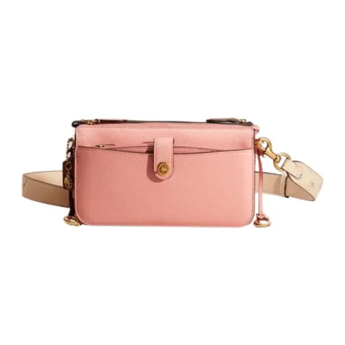 COACH NOA POP Up Кожа Сумка через плечо Маленькая Женская Розовая и Оливково-зеленая