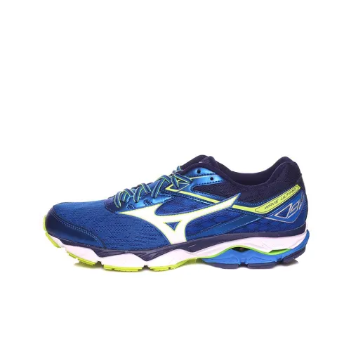 Mizuno Wave Ultima 9 Амортизаторы Shock Absorbers Противоскользящие Устойчивые к истиранию Низкий Топ Беговые кроссовки Темно-синий Белый