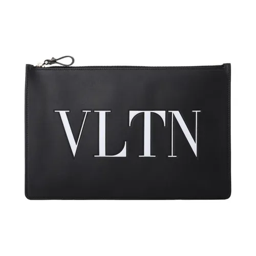 Valentino Сумка для хранения из коровьей кожи кошелек клатч женский черный