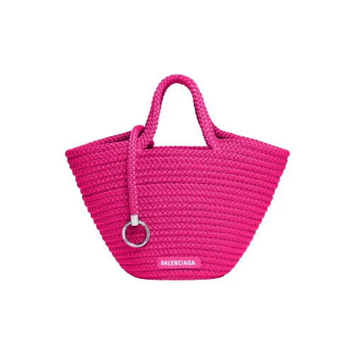 Balenciaga Sheepskin Basket Bag Small Women's Bright Pink