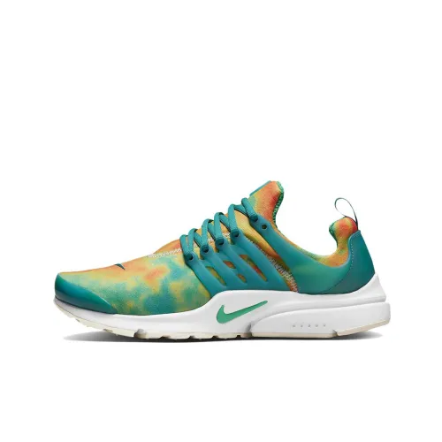 Nike Air Presto Tie Dye Shock Absorbers Slip Resistant Abrasion Resistant Low Top Casual Men's Green Yellow Найк Эйр Presto Tie Dye Shock Absorbers Противоскользящий Устойчивый к истиранию Низкий Топ Повседневный Мужской Зеленый Желтый