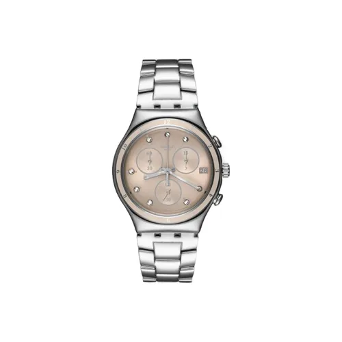 SWATCH 2015 Весенне-Летняя Коллекция Кварцевый Механизм Мужские Часы Циферблат 40 мм Серебристый