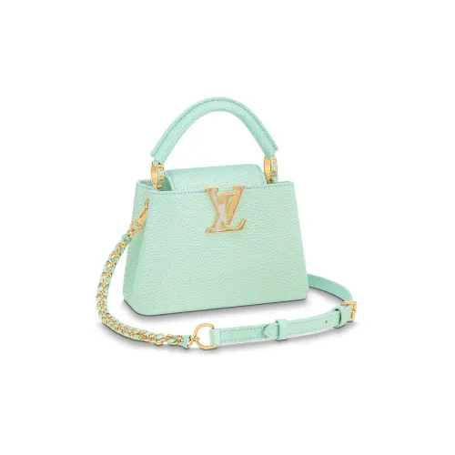 LOUIS VUITTON Capucines Корова Кожа Capsin Сумка через плечо Мини Женская Мятно-зеленая