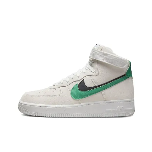 Nike Air FORCE 1 Slip-resistant Abrasion-resistant Легкий High Top Скейтбординг Кроссовки Женские Бежево-зеленый
