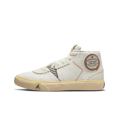 Maison CHâteau Руж x Jordan Air Jordan Series MID SP Non Нижняя юбка Легкий MID Топ Кроссовки для скейтбординга Унисекс Экрю