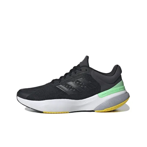 Adidas Response Super 3,0 Амортизация Устойчивый к истиранию Дышащий Низкий Топ Марафон Беговые кроссовки Мужские Черный Зеленый