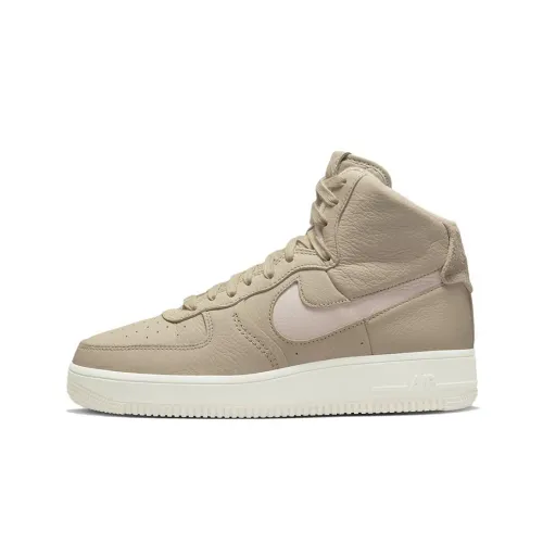 Nike Air Force 1 Slip Resistant Abrasion Resistant Легкий Высокий Топ Скейтбординг Кроссовки Женские Коричневый