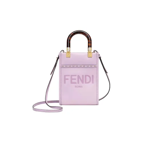 FENDI Sunshine Корова Кожа Sunshine Сумка Тоут Сумка Сумка для покупок Портативная Сумка через плечо Мини Женская