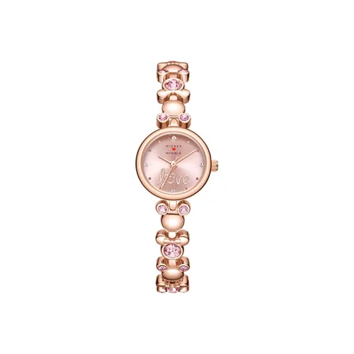 Disney Mickey Кварцевый механизм механизм сплав ремешок женские часы розовый циферблат