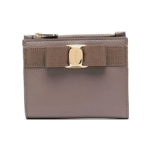 FERRAGAMO Vara Кожа Монетница Женская Коричневая