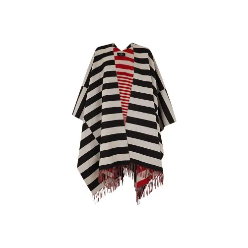 ETRO Шерсть Шали Черный / Красный Женские