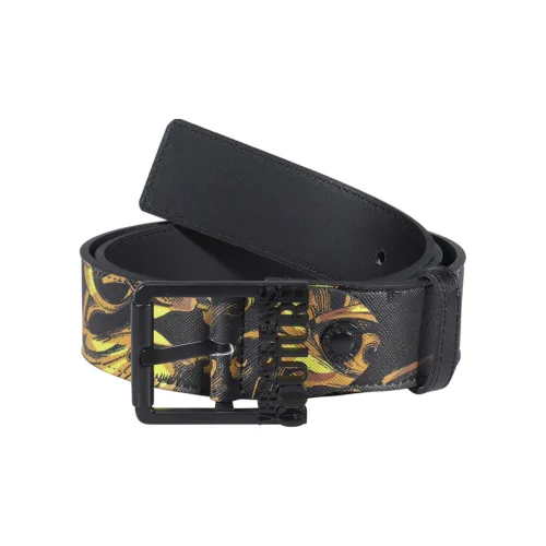 Versace Jeans Couture Ремни из коровьей кожи, черные, мужские