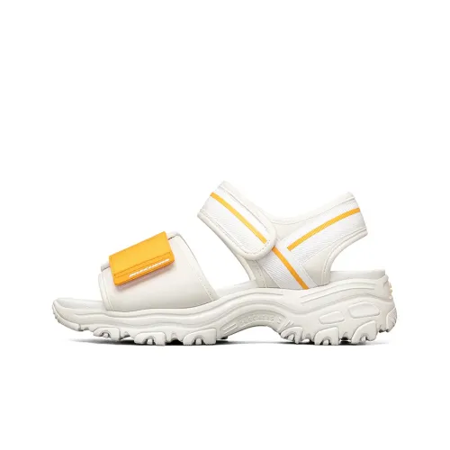 Skechers D'LITES 1,0 Beach Sandals Женские Желто-Белые
