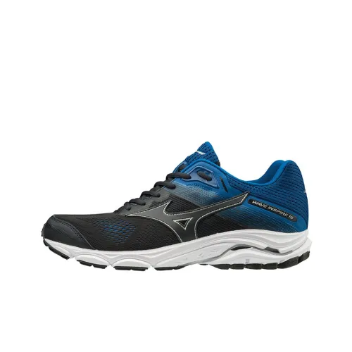 Mizuno Inspire 15 Wave Inspire 15 Амортизаторы Slip-resistant Abrasion-resistant Низкий топ Беговые кроссовки Black Blue