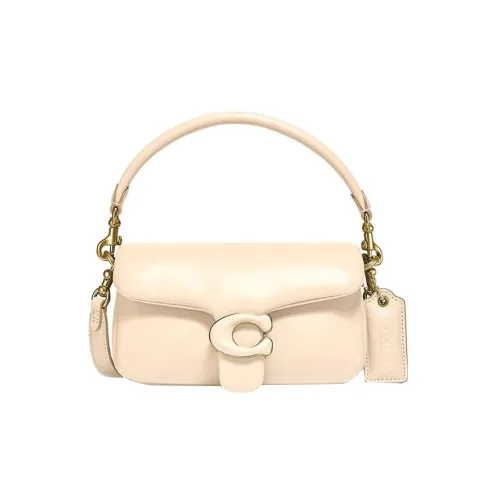 COACH Tabby Sheepskin Сумка через плечо Сумка через плечо Сумка среднего размера Женская Айвори