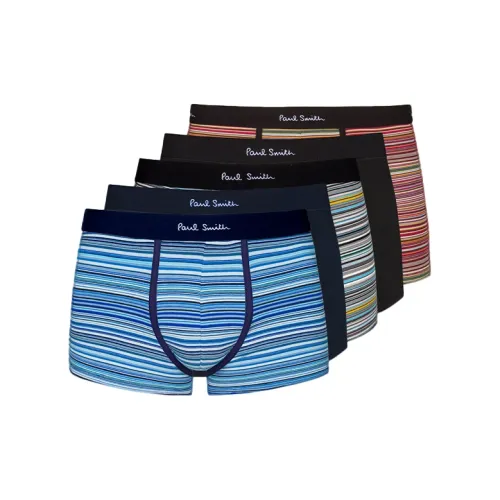 Paul Smith 1 комплект из 5 пар многоцветных полос + черные мужские боксеры