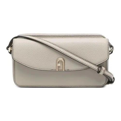 Furla Primula Телячья кожа Сумка через плечо Мини Женская Светло-серый