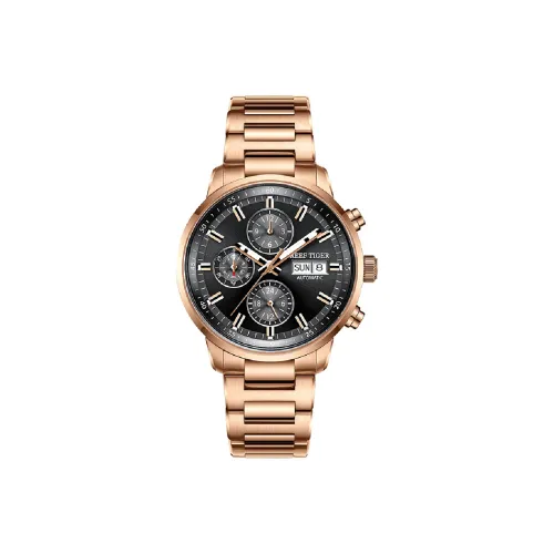 REEF TIGER Seattle Collection Captain Автоматический Механический Механизм Часы Мужские Черный Циферблат RGA1659 JH