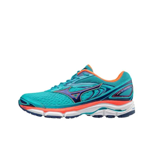 Mizuno Slip-resistant Abrasion-resistant Low-top Беговые кроссовки Мужские Синий Оранжевый
