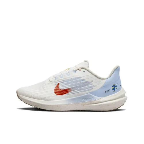 Nike Zoom Winflo 9 Low Топ Тренировочные Беговые Кроссовки Женские Парусный Белый