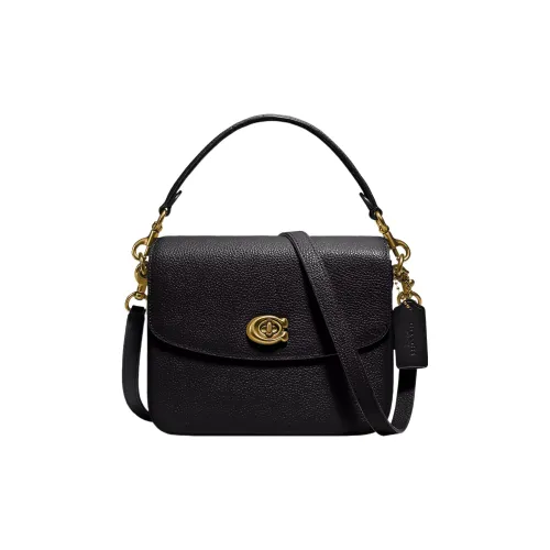 COACH Cassie Кожа Портативный Сумка через плечо Маленькая Женская Черная