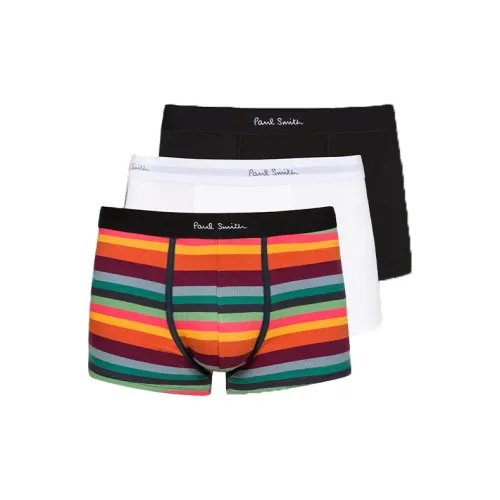 Paul Smith 1 комплект 3 шт. Многоцветные полосы + Черный + Белый Мужские боксеры